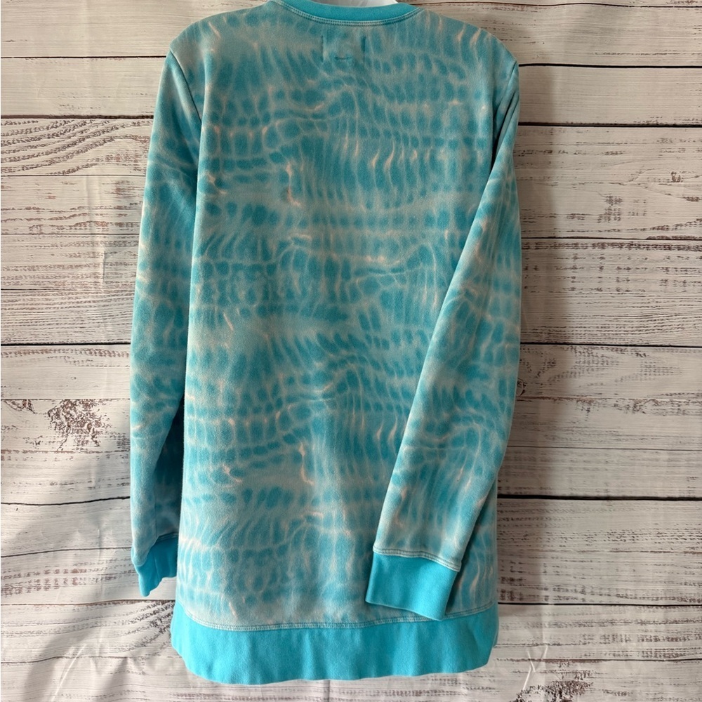 Lands' End Blue Serious Sweats Sweatshirt Women’s Medium Tall MT 72% Cotton - Picture 2 of 7